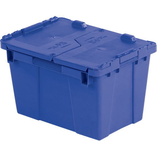 Flipak&reg; Polyethylene Plastic (PE) Distribution Containers, 15.2" x 10.9" x 9.7", Blue Duraquip Inc