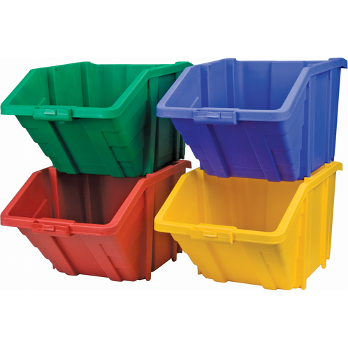 Bac g&eacute;ant en plastique, 15-1/2" la x 13" H x 25" p, Bleu, Capacit&eacute; 200 lb Duraquip Inc