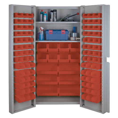 Deep Door Combination Cabinets, 38" W x 24" D x 72" H, Grey Duraquip Inc