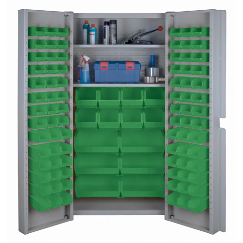 Deep Door Combination Cabinets, 38" W x 24" D x 72" H, Grey Duraquip Inc