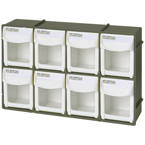 Bac basculant robuste, 11-3/4" la x 2-3/4" p x 7-7/8" h, 8 tiroirs Duraquip Inc