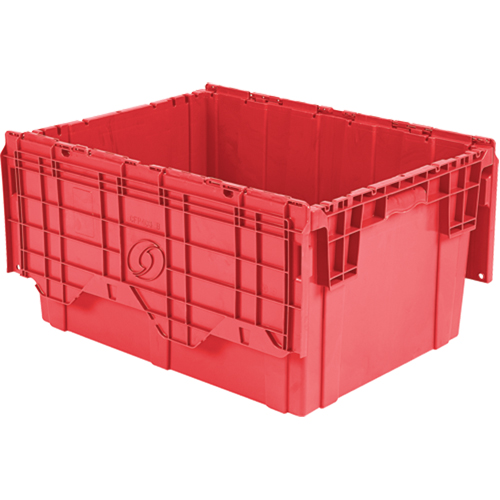 Contenants de distribution Flipak en plastique poly&eacute;thyl&egrave;ne (PE), 27,9" x 20,9" x 15,2", Rouge Duraquip Inc