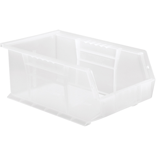Bac transparent ultra empilable & suspendable, 8-1/4" la, 6" h x 13-5/8" p, Transparent Duraquip Inc