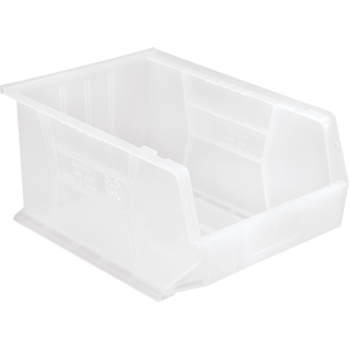Bac transparent ultra empilable & suspendable, 11" la, 8" h x 16" p, Transparent Duraquip Inc