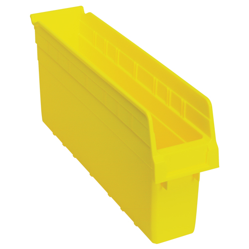 Store-Max Shelf Bins, 4-3/8" W x 8" H x 17-7/8" D, Yellow, 56 lbs. Capacity Duraquip Inc