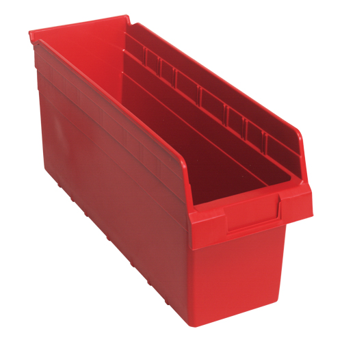 Bacs pour &eacute;tag&egrave;re Store-Max, 6-5/8" la x 8" H x 17-7/8" p, Rouge, Capacit&eacute; 56 lb Duraquip Inc