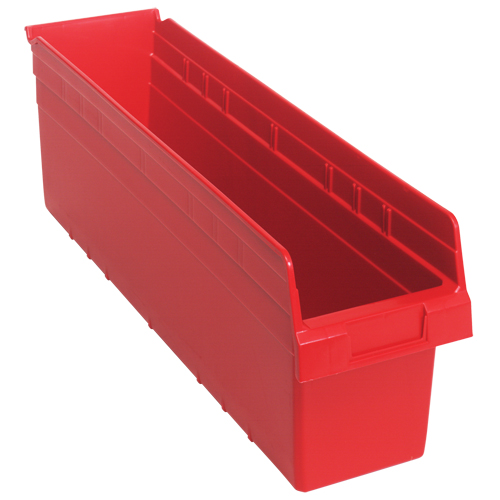 Bacs pour &eacute;tag&egrave;re Store-Max, 6-5/8" la x 8" H x 23-5/8" p, Rouge, Capacit&eacute; 68 lb Duraquip Inc