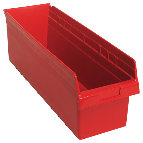 Bacs pour &eacute;tag&egrave;re Store-Max, 8-3/8" la x 8" H x 23-5/8" p, Rouge, Capacit&eacute; 68 lb Duraquip Inc