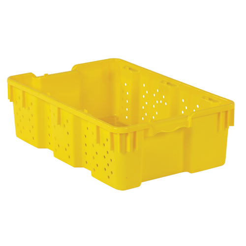 Contenant en plastique empilable Stack-N-Nest pour l'agriculture, 16" x 23,9" x 7,3", Jaune Duraquip Inc