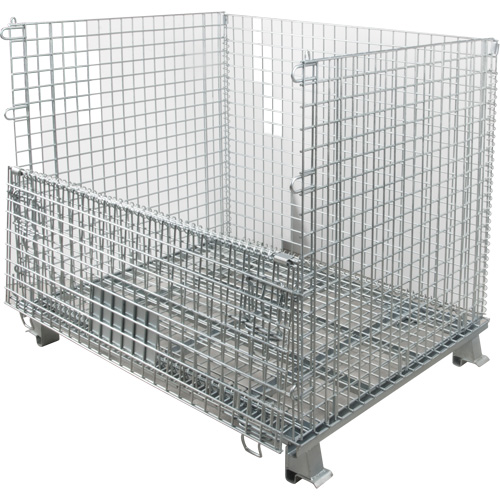 Collapsible Wire Container, 40" W x 48" D x 42" H, 4000 lbs. Capacity Duraquip Inc