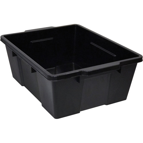 Plastic Latch Container, 15.875" W x 21" D x 7.75" H, Black Duraquip Inc