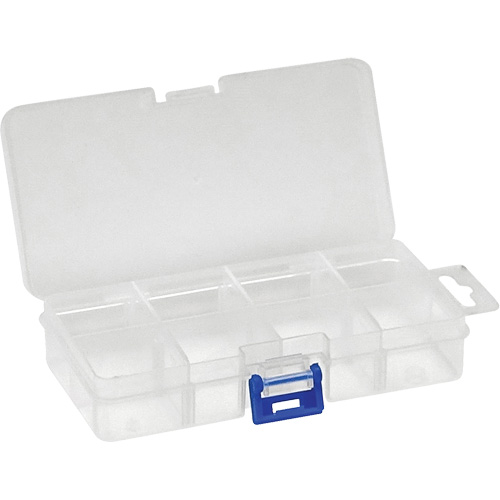 Boîte &agrave; compartiments en plastique, 2,75" la x 5,5" p x 1,25" h, 8 compartiments Duraquip Inc