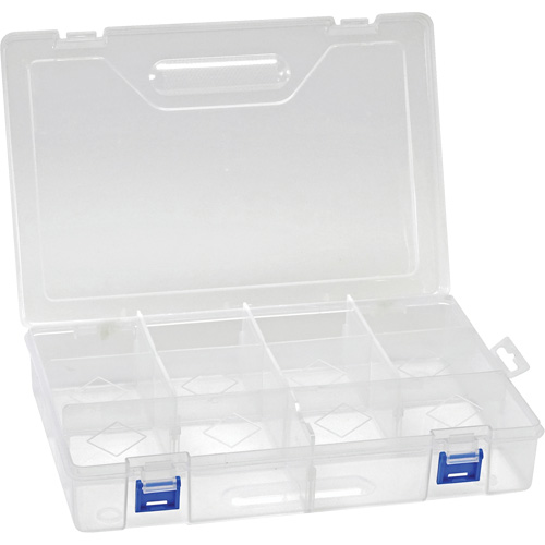 Boîte &agrave; compartiments en plastique, 7,75" la x 11,75" p x 2,2" h, 10 compartiments Duraquip Inc