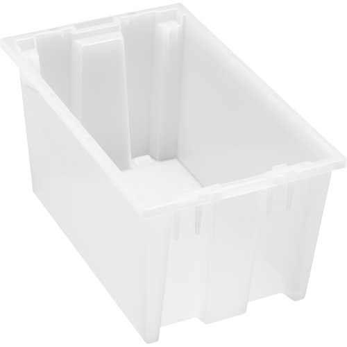 Contenant robuste Stack & Nest, 9" x 11" x 18", Transparent Duraquip Inc