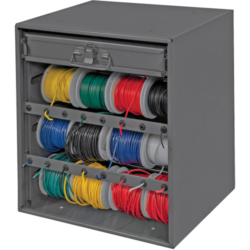 Armoire d'entreposage pour fil et borne, Acier, 1 tiroirs, 15-9/16" x 11-7/8" x 16-3/8", Gris Duraquip Inc