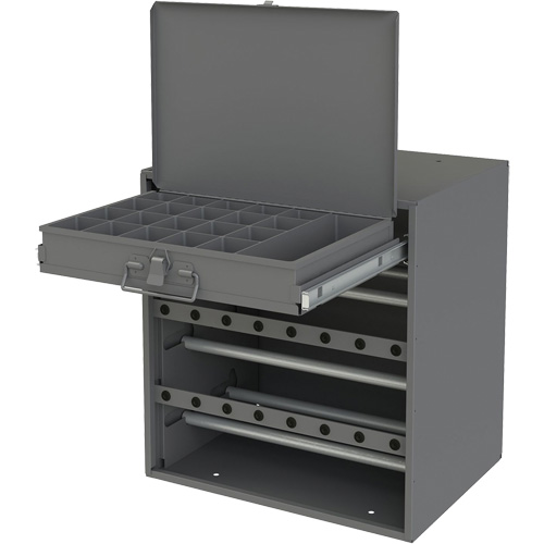 Armoire d'entreposage pour fil et borne, Acier, 1 tiroirs, 15-9/16" x 11-7/8" x 16-3/8", Gris Duraquip Inc