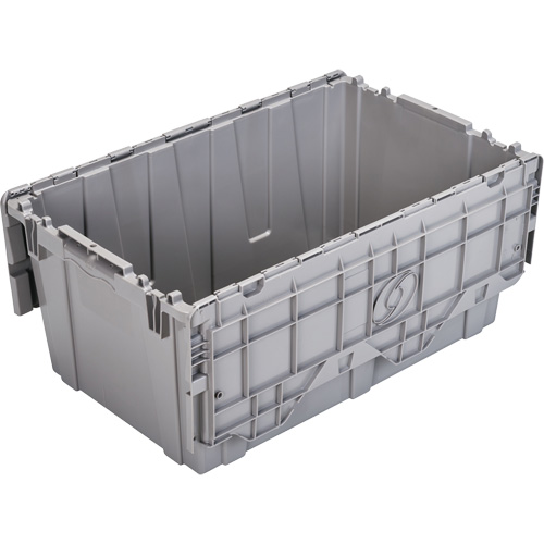FP243C FliPak Nestable Tote, 26.9" x 16.9" x 12.1", Grey Duraquip Inc
