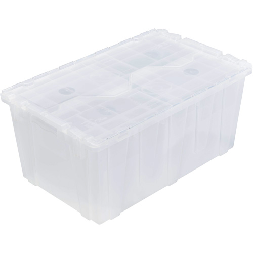 FP243C FliPak Nestable Tote, 26.9" x 16.9" x 12.1", Clear Duraquip Inc