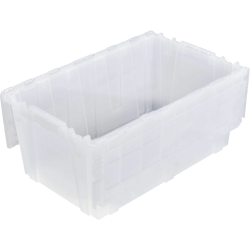 FP243C FliPak Nestable Tote, 26.9" x 16.9" x 12.1", Clear Duraquip Inc