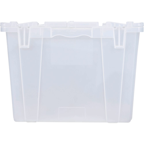 FP243C FliPak Nestable Tote, 26.9" x 16.9" x 12.1", Clear Duraquip Inc