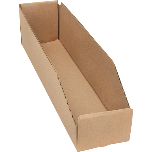 Deep Corrugated Parts Bins, 3-3/4" W x 17-1/4" D x 4-1/2" H, Beige Duraquip Inc