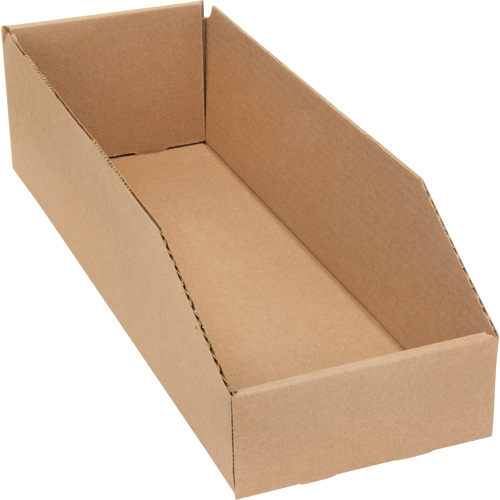 Boîtes profondes en carton ondul&eacute;, 5-3/4" la x 17-1/4" p x 4-1/2" h, Beige Duraquip Inc
