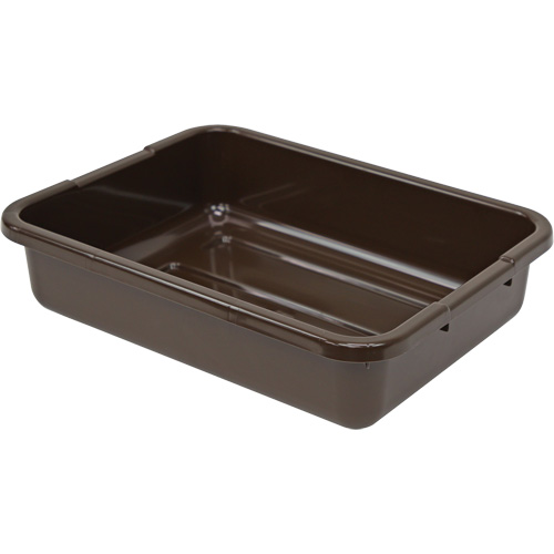 All-Purpose Ribbed-Bottom Storage Tub, 5" H x 15" D x 21" L, Plastic, Brown Duraquip Inc