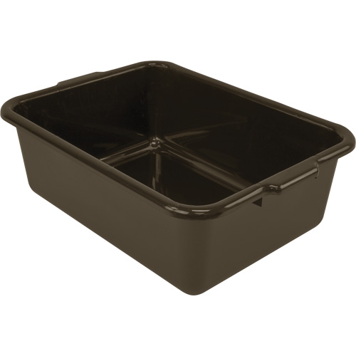 All-Purpose Flat-Bottom Storage Tub, 7" H x 15" D x 21" L, Plastic, Brown Duraquip Inc