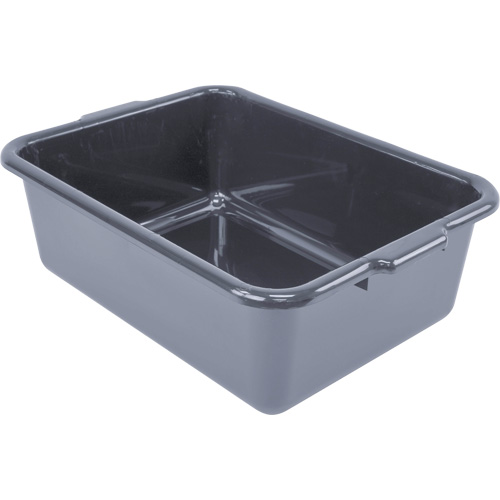 All-Purpose Flat-Bottom Storage Tub, 7" H x 15" D x 21" L, Plastic, Grey Duraquip Inc
