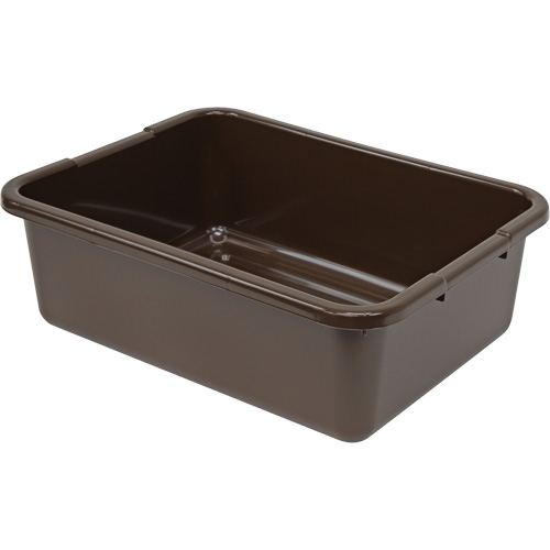 All-Purpose Ribbed-Bottom Storage Tub, 7" H x 15" D x 21" L, Plastic, Brown Duraquip Inc
