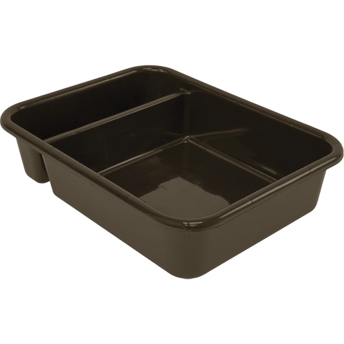All-Purpose Compartmentalized Storage Tub, 5" H x 15" D x 20" L, Plastic, Brown Duraquip Inc