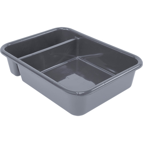 All-Purpose Compartmentalized Storage Tub, 5" H x 15" D x 20" L, Plastic, Grey Duraquip Inc