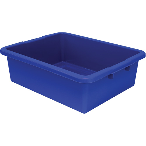 Bac d'entreposage tout usage &agrave; fond rainur&eacute;, 7" ha x 17" p x 22" lo, Plastique, Bleu Duraquip Inc