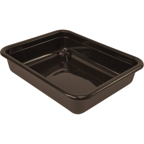 All-Purpose Flat-Bottom Storage Tub, 5" H x 15" D x 20" L, Plastic, Brown Duraquip Inc