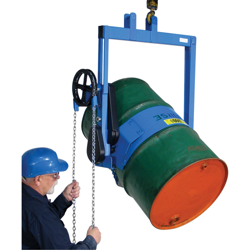 Drum Lifters - Geared Tilted, 55 US gal. (45 Imperial Gal.) Drum Size, 800 lbs./363 kg. Cap. Duraquip Inc