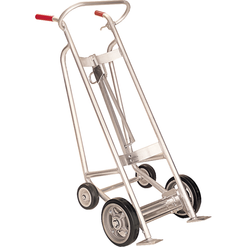 Diables pour baril avec frein manuel, Fabriqu&eacute; en Aluminium, 25 - 55 gal. US (20 - 45 gal. imp.) Duraquip Inc