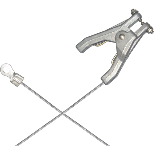 Heavy-Duty Bonding & Grounding Wire Assemblies - Hand Clamp & 1/4" Terminal Connectors Duraquip Inc