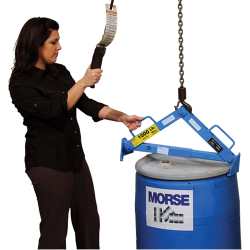 Drum Lifter, 30 - 85 US Gal. (25 - 70 Imperial Gal.), 1000 lbs./454 kg. Cap. Duraquip Inc