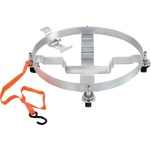 Chariots &agrave; inclinaison pour baril, Acier, Capacit&eacute;e 1200 lb, Diam&egrave;tre 23-1/2", Roue en Fonte Duraquip Inc