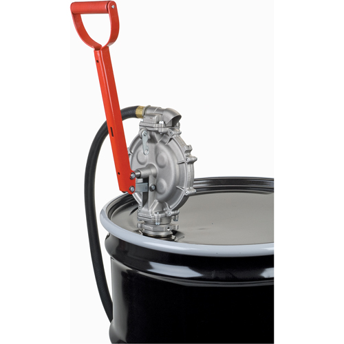 Hand Pump, Aluminum/Steel, 25.5 oz./Stroke, Fits 15-55 Gal. Duraquip Inc