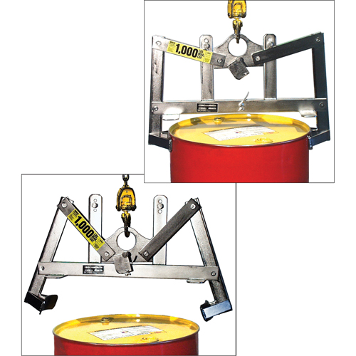Automatic Vertical Drum Lifters, 55 US gal. (45 Imperial Gal.), 1000 lbs./454 kg. Cap. Duraquip Inc