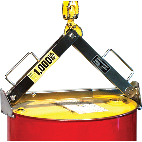 Drum Lifter, 30 - 85 US Gal. (25 - 70 Imperial Gal.), 1000 lbs./454 kg. Cap. Duraquip Inc