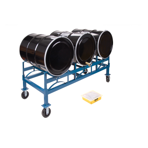Drum Stacking Rack, 3 Drums, 2400 lbs. Capacity, 71-1/2" W x 30" D x 12-1/2" H Duraquip Inc