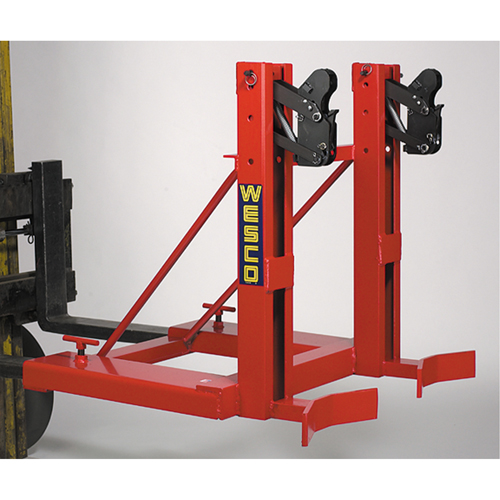 Gator Grip Forklift Attachment for Drum Handling, For 30 US Gal. (25 Imperial Gal.) / 50 US Gal. (41.6 Imperial Gal.) / 80 US Gal. (66.6 Imperial Gal.) Duraquip Inc