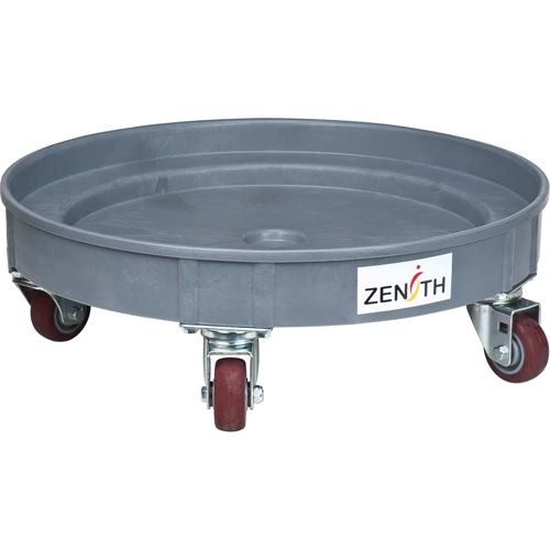 Leak Containment Drum Dolly, 24.25" dia. X 7.625" H, 1.5 US Gal. Spill Cap. Duraquip Inc