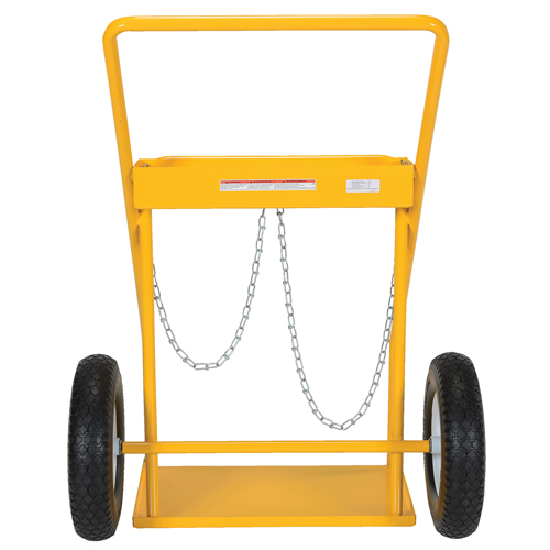 Chariot pour bouteille de gaz, Roues Caoutchouc, Base de 22" la x 14-1/8" lo, 250 lb Duraquip Inc