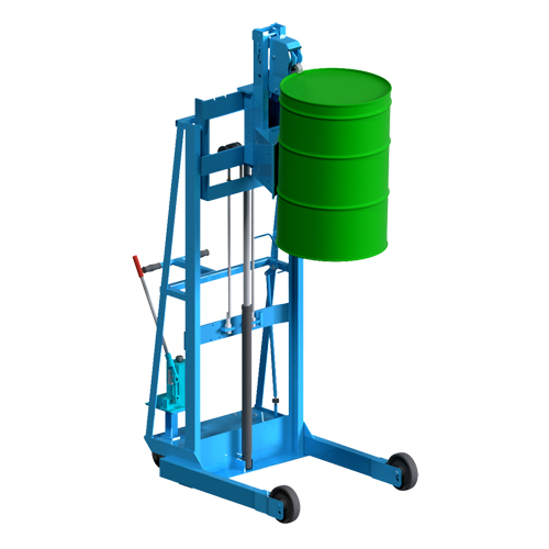 Vertical-Lift MORSPEED Drum Stacker, For 30 - 85 US Gal. (25 - 70 Imperial Gal.) Duraquip Inc