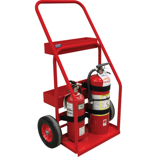 Hot Works Fire Prevention Cart, Semi-Pneumatic Wheels, 17.75" W x 8.9" L Base, 100 lbs. Duraquip Inc