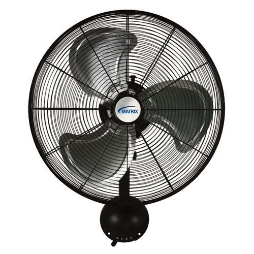 High-Velocity Oscillating Wall Fan, Industrial, 3 Speed, 20" Diameter Duraquip Inc