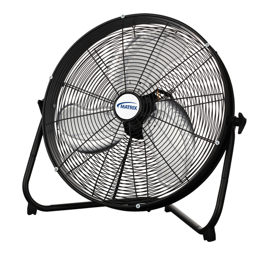 High Velocity Floor Fan, Commercial, 3 Speed, 20" Diameter Duraquip Inc